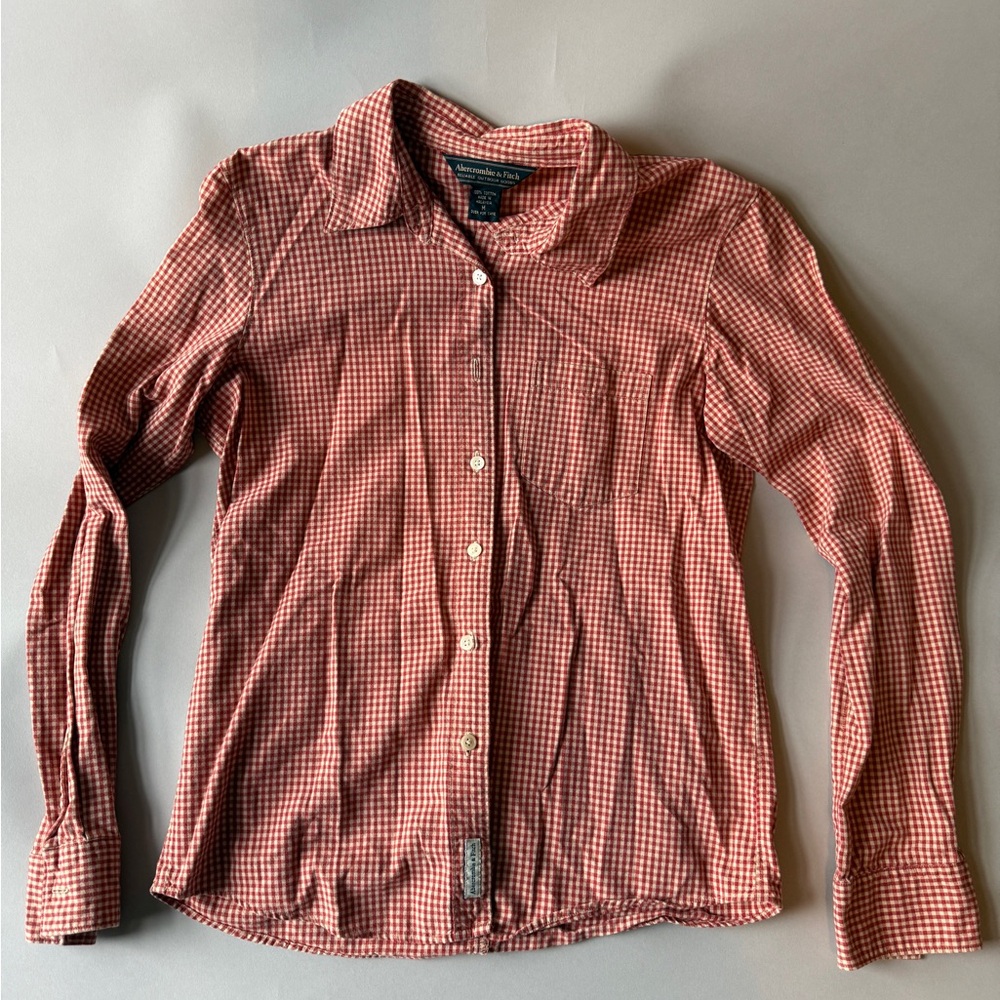 Abercrombie & Fitch Red Checkered Shirt size M
